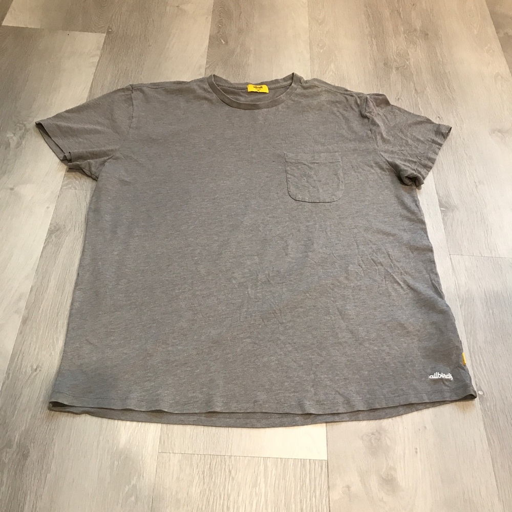 ALLBIRDS GRAY MERINO WOOL T SHIRT SHORT SLEEVE MENS XL
